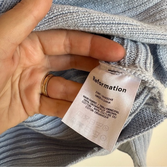 Reformation Organic Cotton Ribbed Sweater XS - Picture 6 of 11